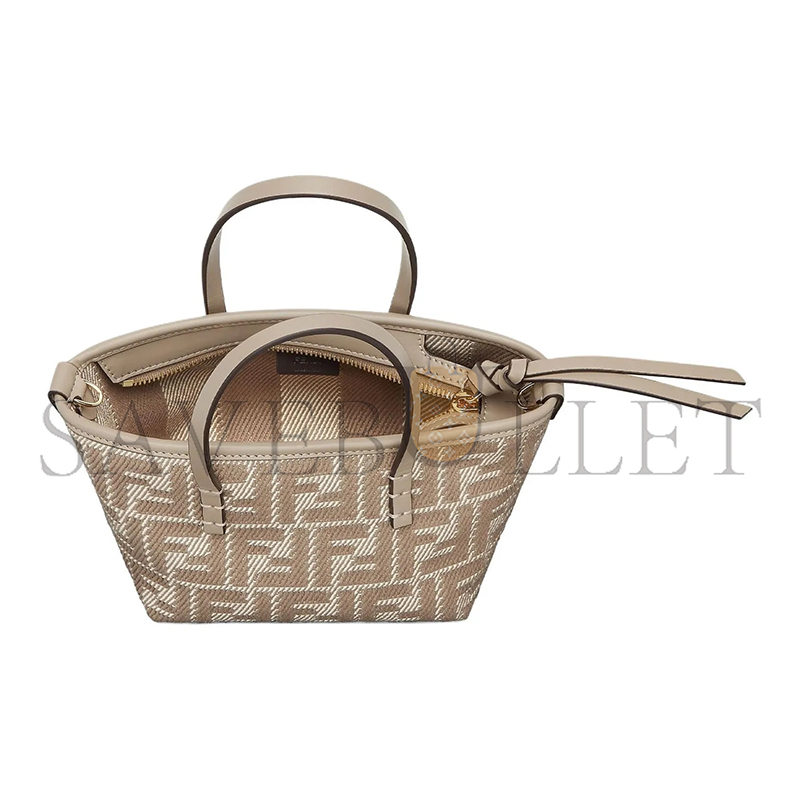 FENDI ROLL MINI FABRIC GRAY 8BS096AUPXF1SNP (15.5*13*11cm)